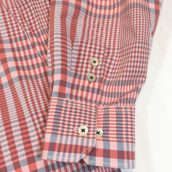 TOMMY BAHAMA | orange plaid button up shirt - Picture 3 of 10